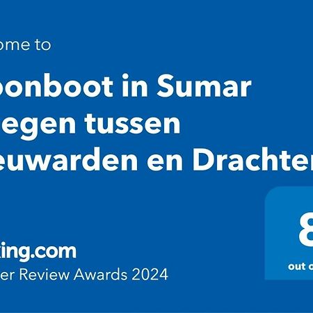 Woonboot In Sumar Gelegen Tussen Leeuwarden En Drachten Suameer Esterno foto